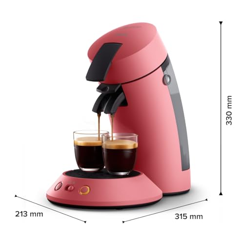 SENSEO Original Plus Machine à Café à Dosettes Rouge Tendre - CSA210/35