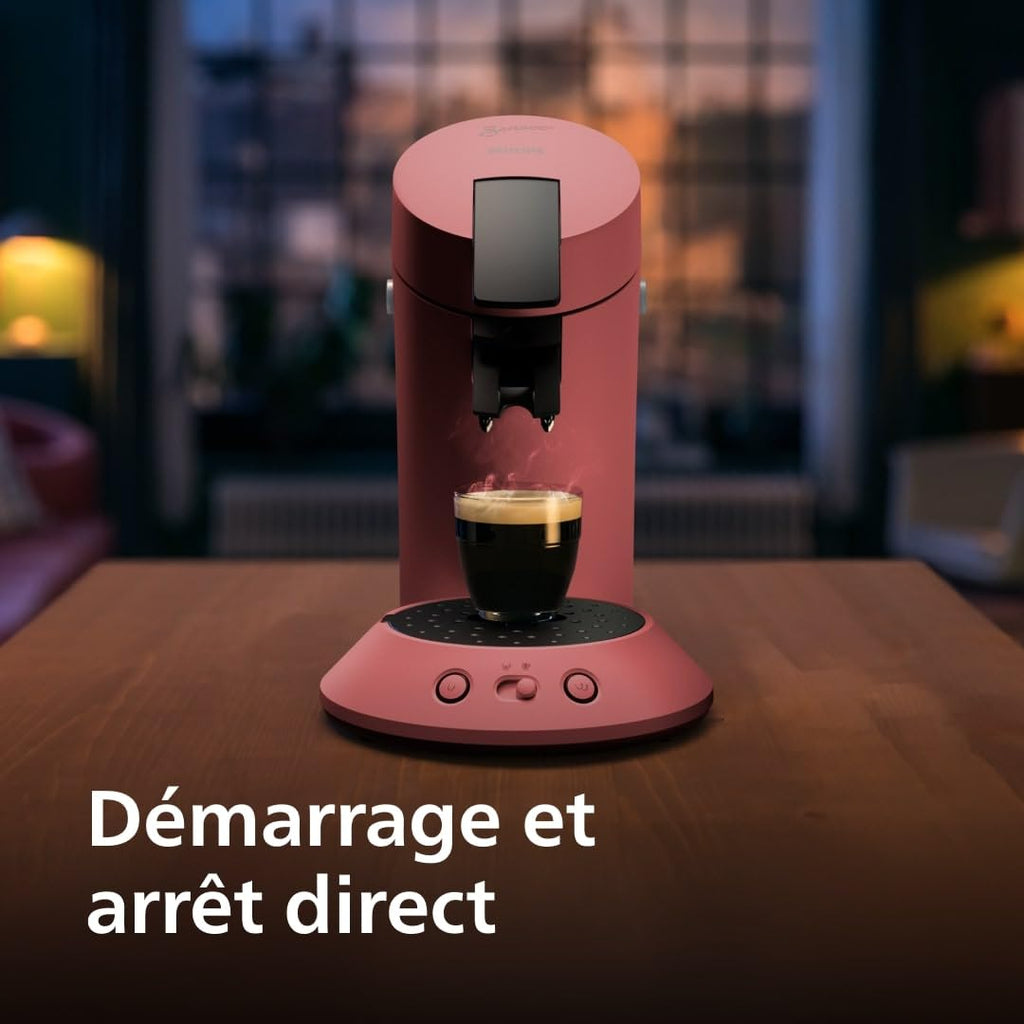 SENSEO Original Plus Machine à Café à Dosettes Rouge Tendre - CSA210/35