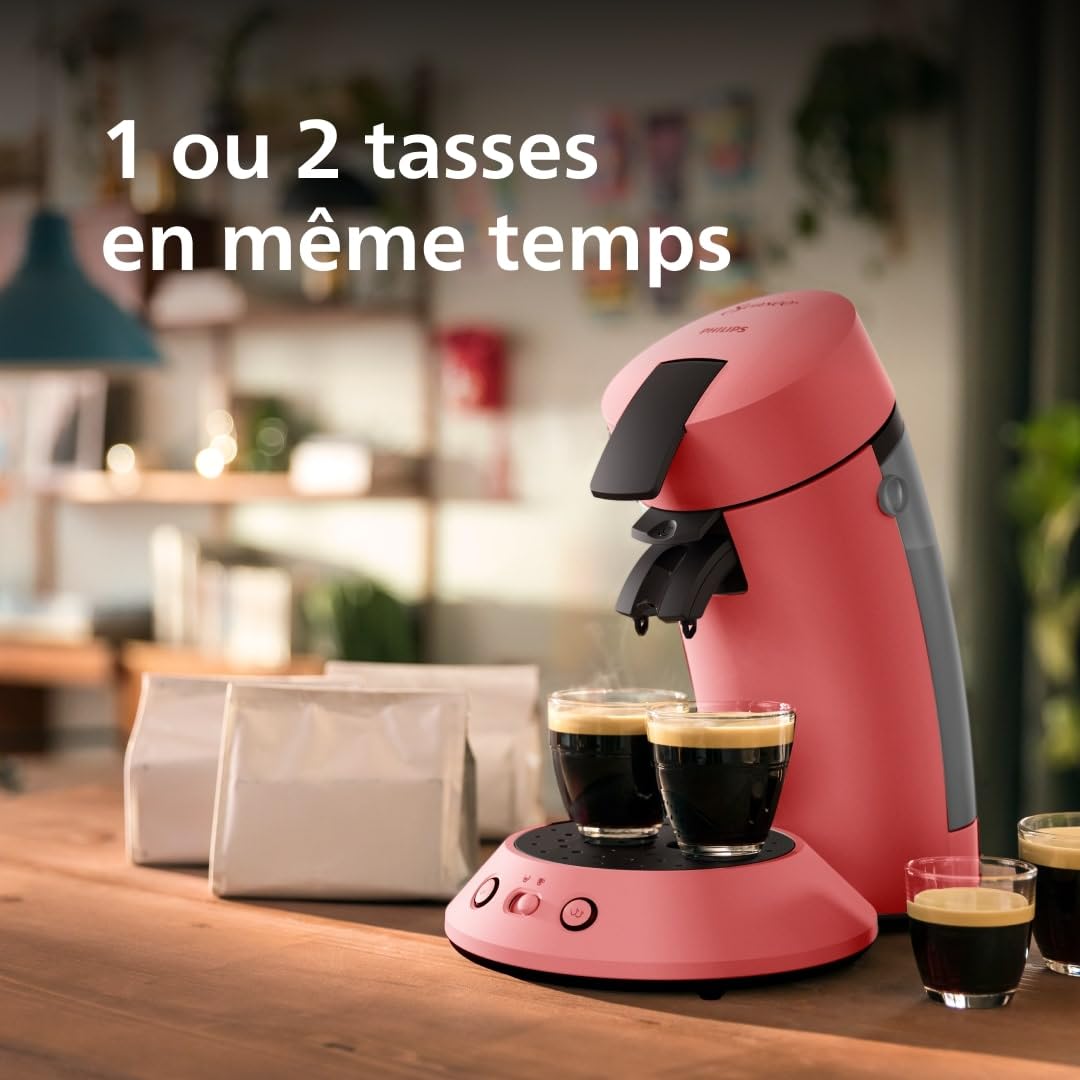 SENSEO Original Plus Machine à Café à Dosettes Rouge Tendre - CSA210/35