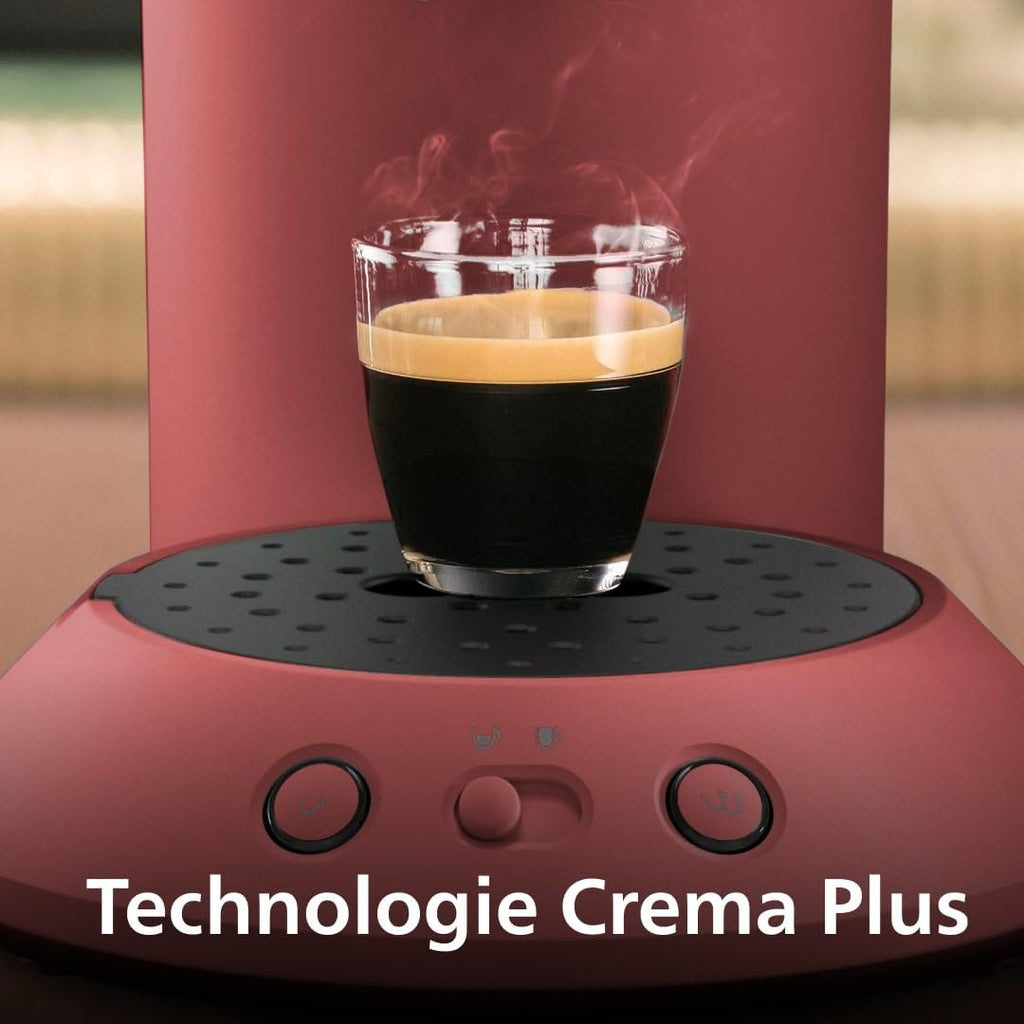 SENSEO Original Plus Machine à Café à Dosettes Rouge Tendre - CSA210/35