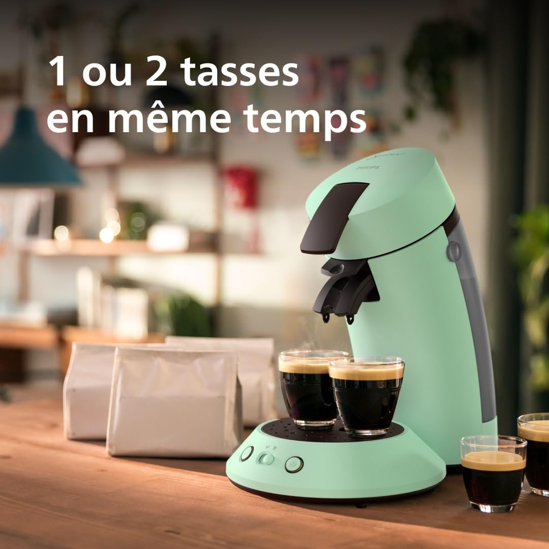 SENSEO Original Plus Machine à Café à Dosettes Vert Désert - CSA210/80