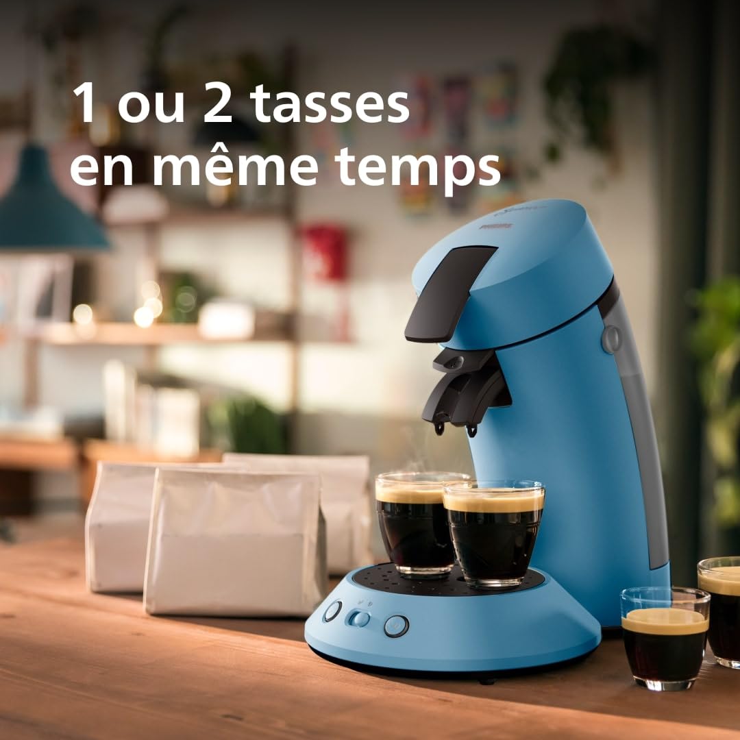 SENSEO Original Plus Machine à Café à Dosettes Bleu Paon - CSA210/00